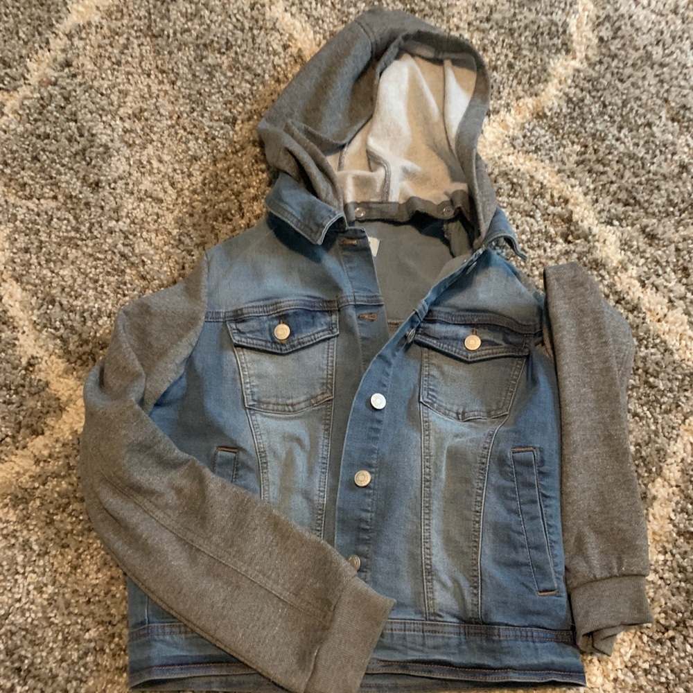 jean/hoodie jacket